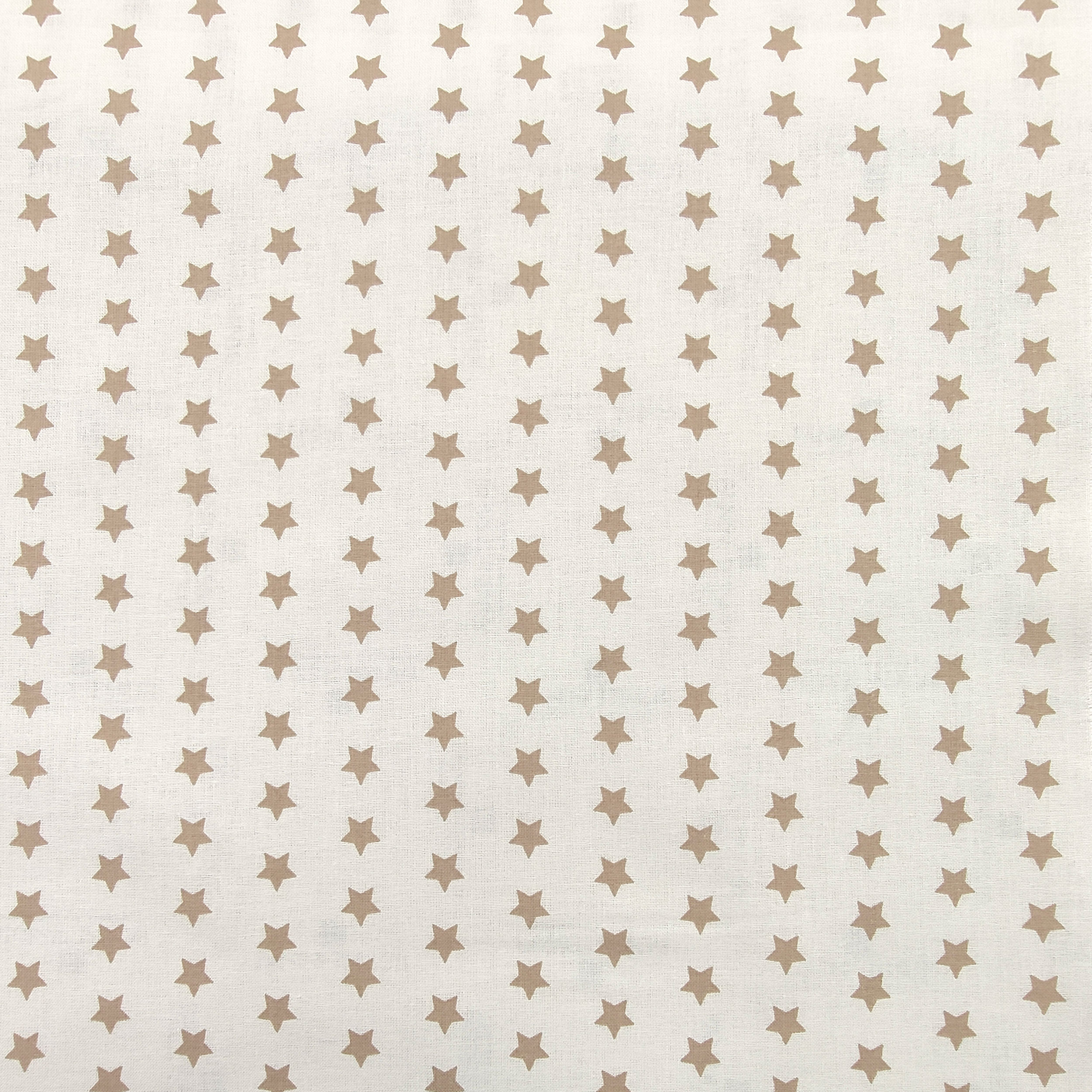 Tessuto Cotone Stelle Sfondo Bianco 2