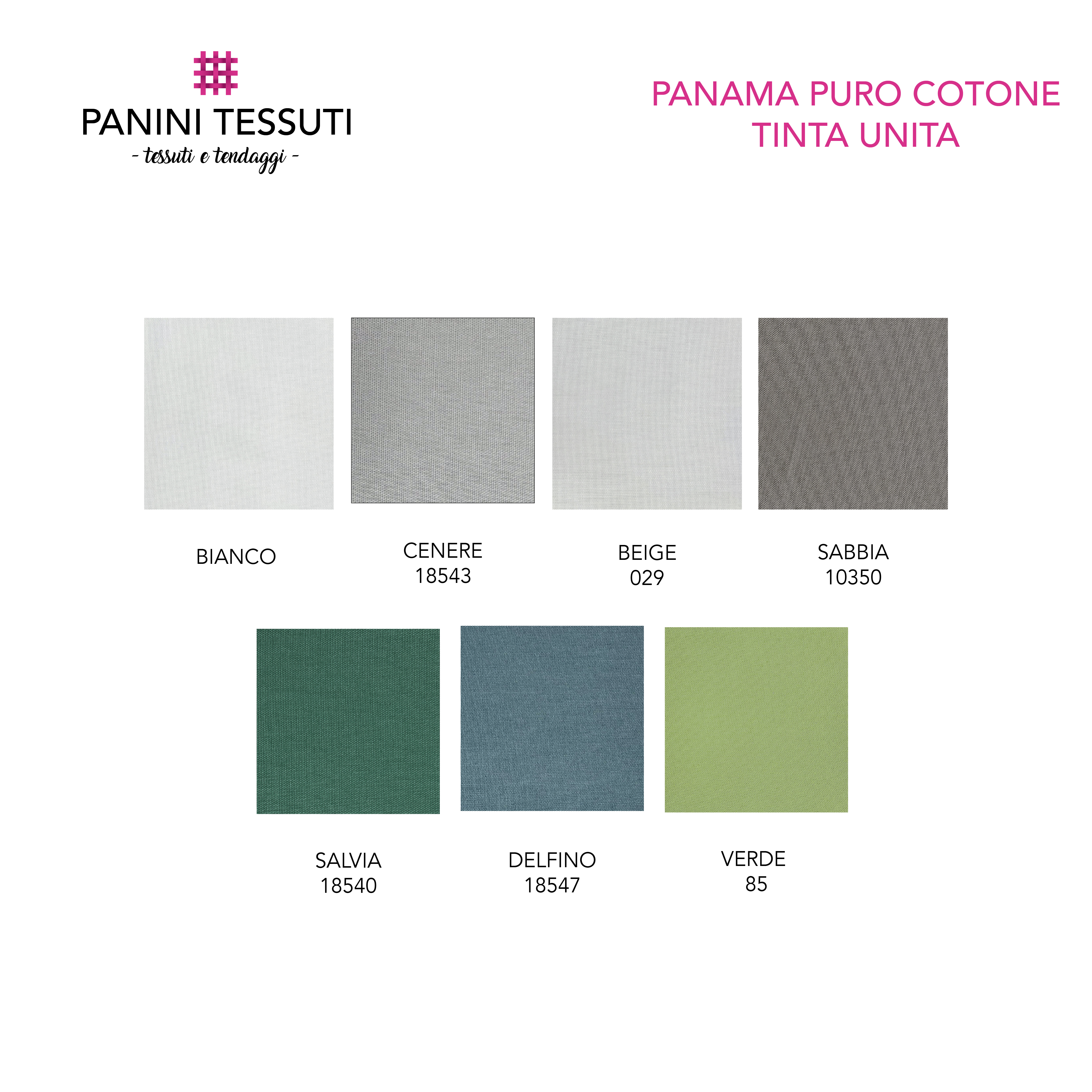 Panama in Puro Cotone Tinta Unita H 140 cm Image
