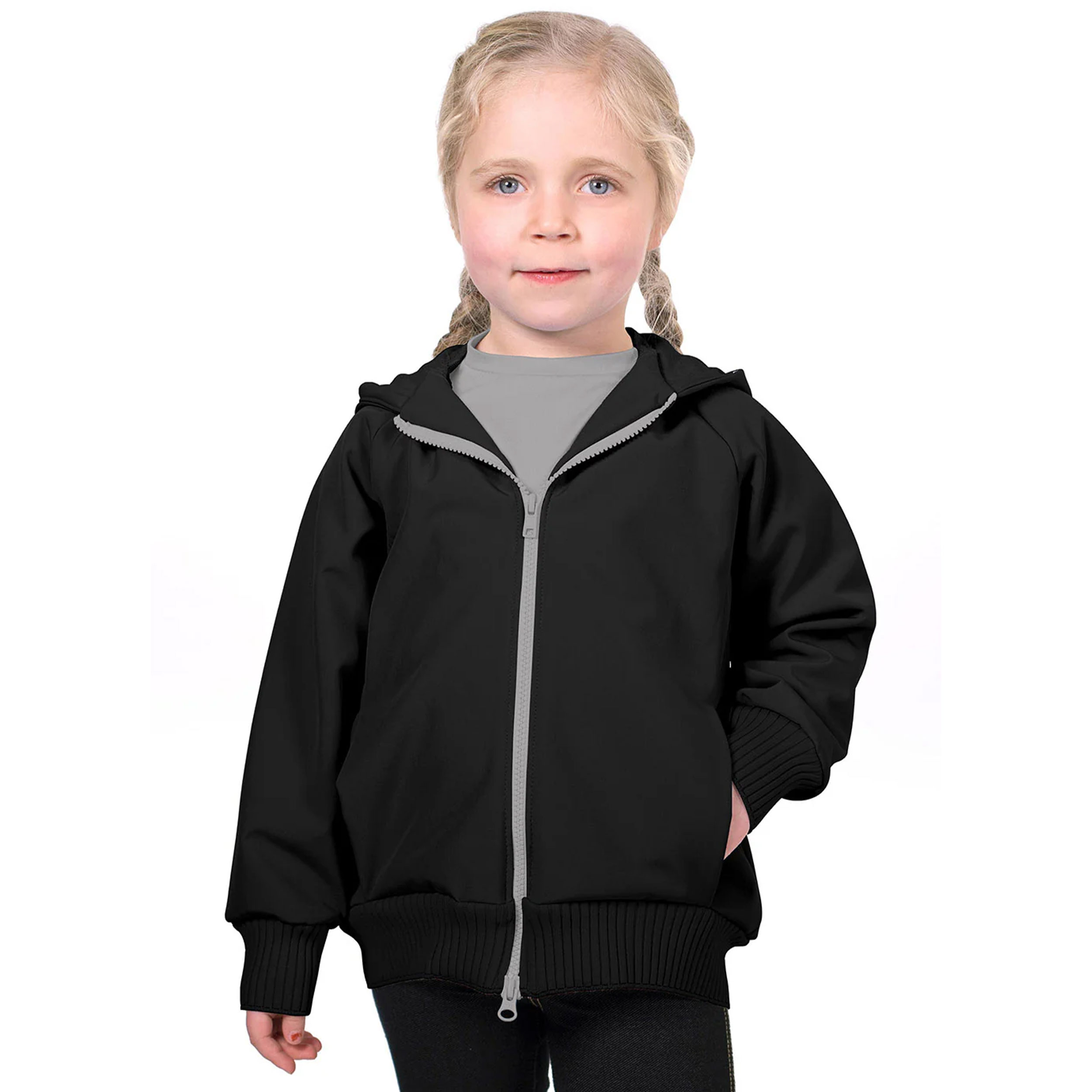 Tessuto Idrorepellente Softshell Nero