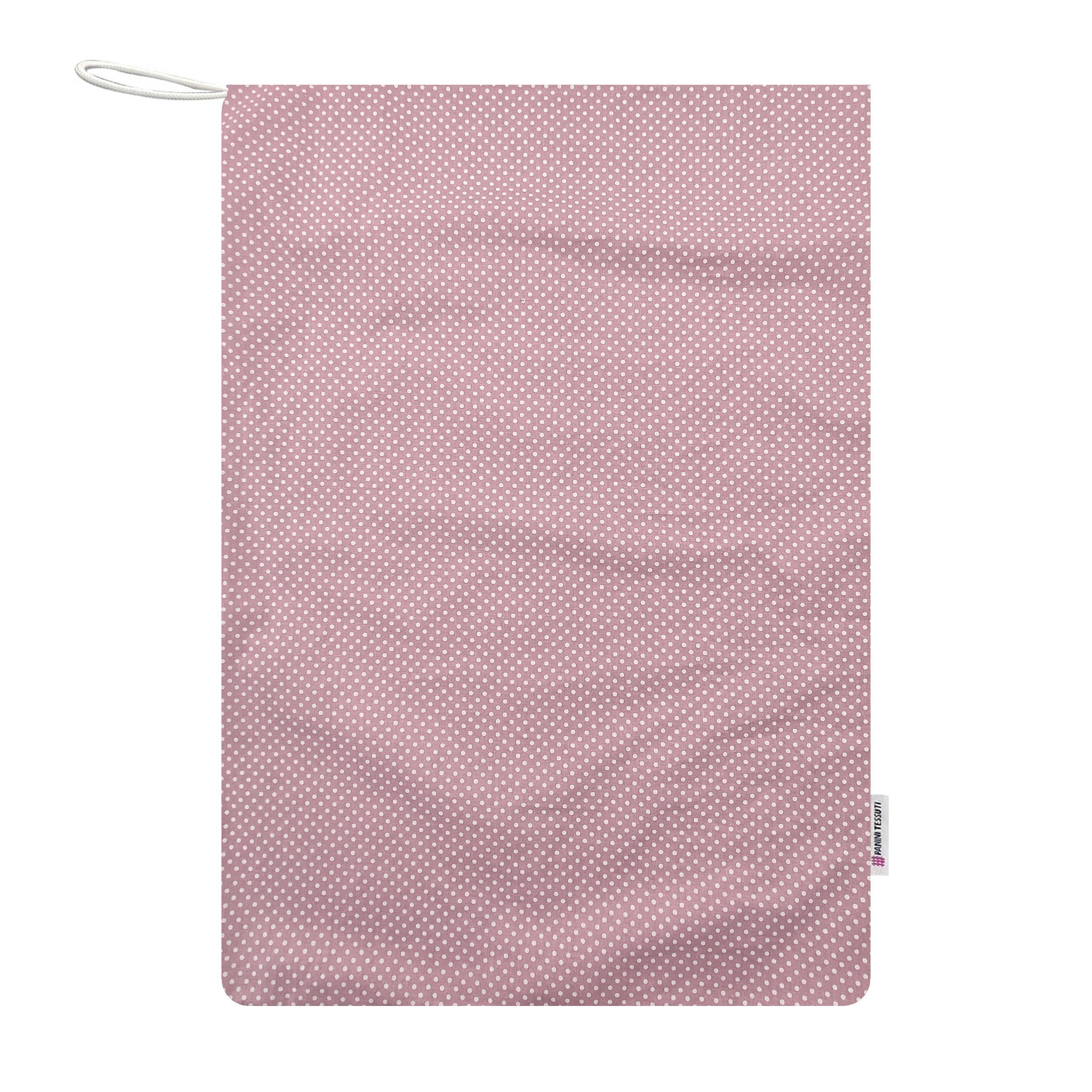 Sacchetto Asilo Rosa Antico con Pois