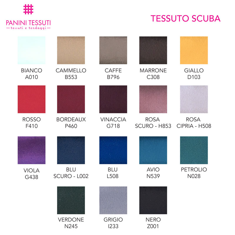 Tessuto Scuba Cartella Colore