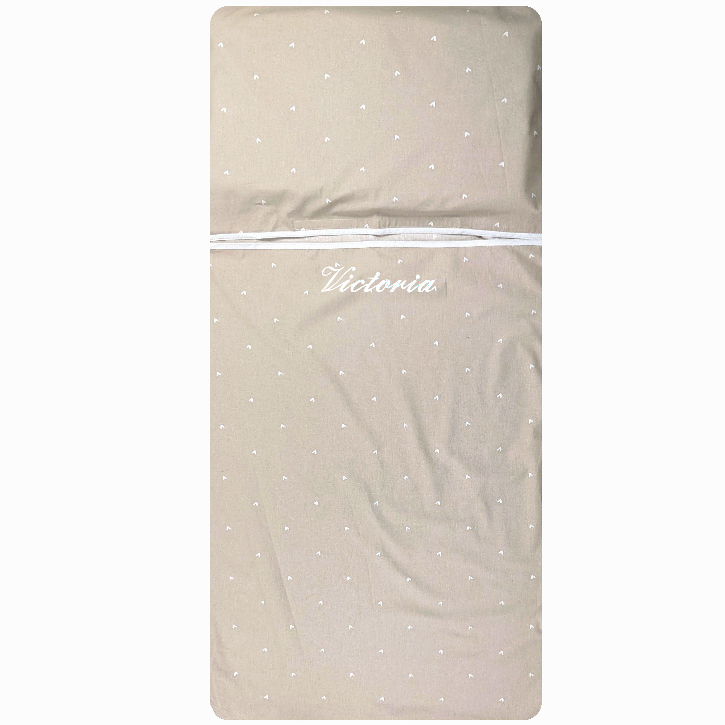 Sacco Nanna Estivo Cuoricini Sfondo Beige Image