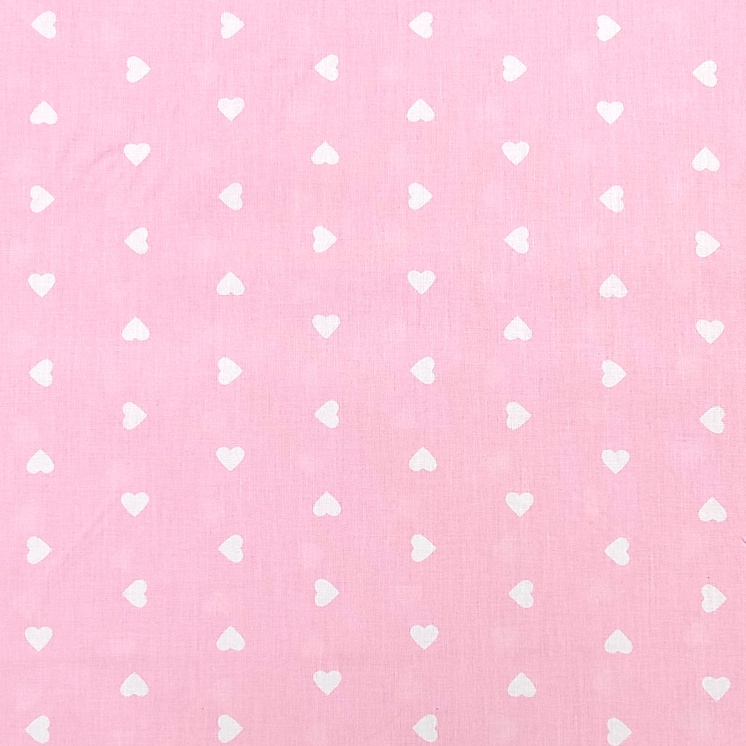 tessuto cotone cuori bianchi sfondo rosa (1)