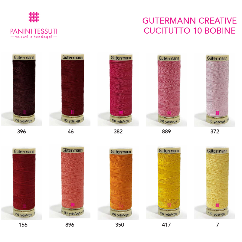 gutermann creative 10 bobine colori caldi