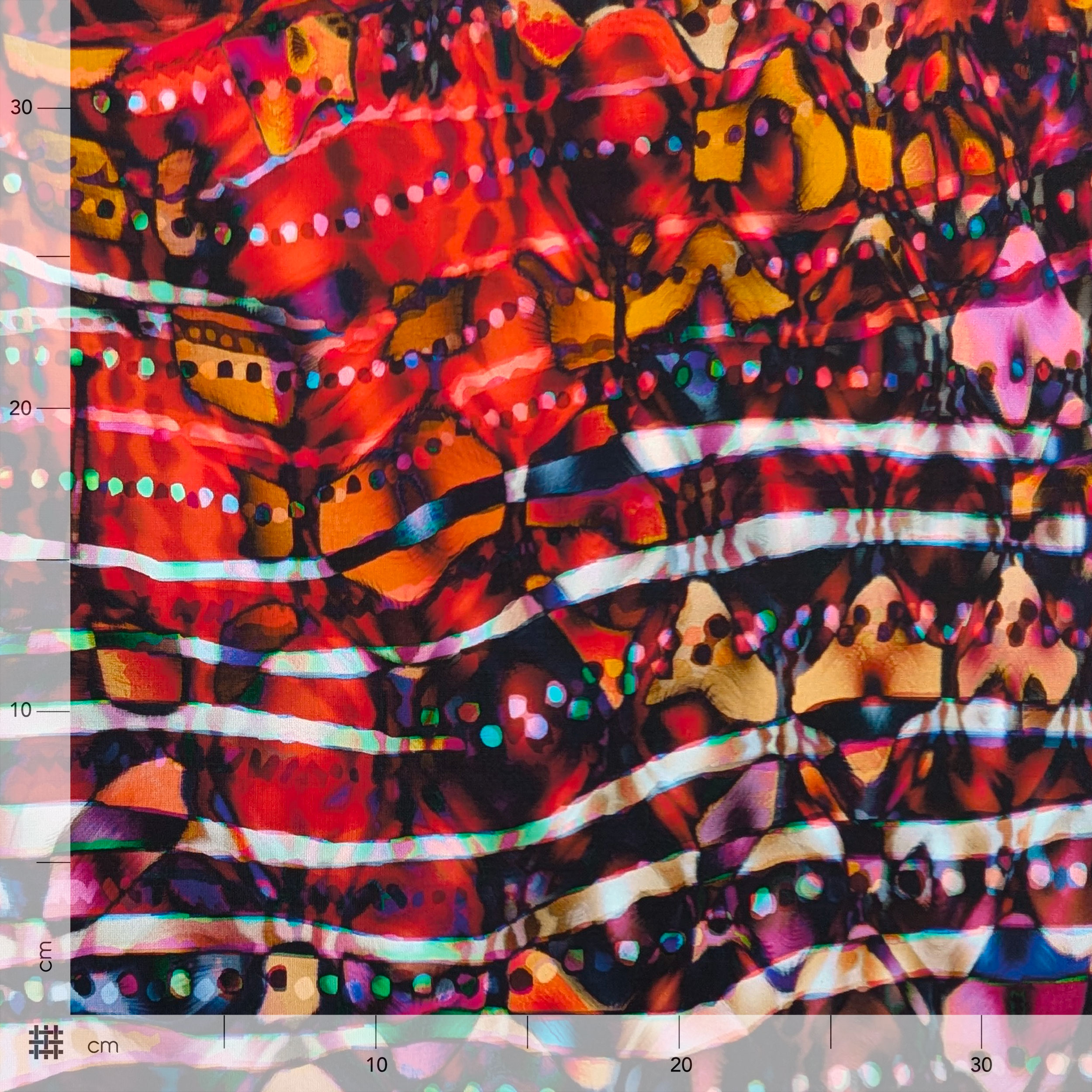 Maglina Cotone Fantasia Astratta Multicolor Image