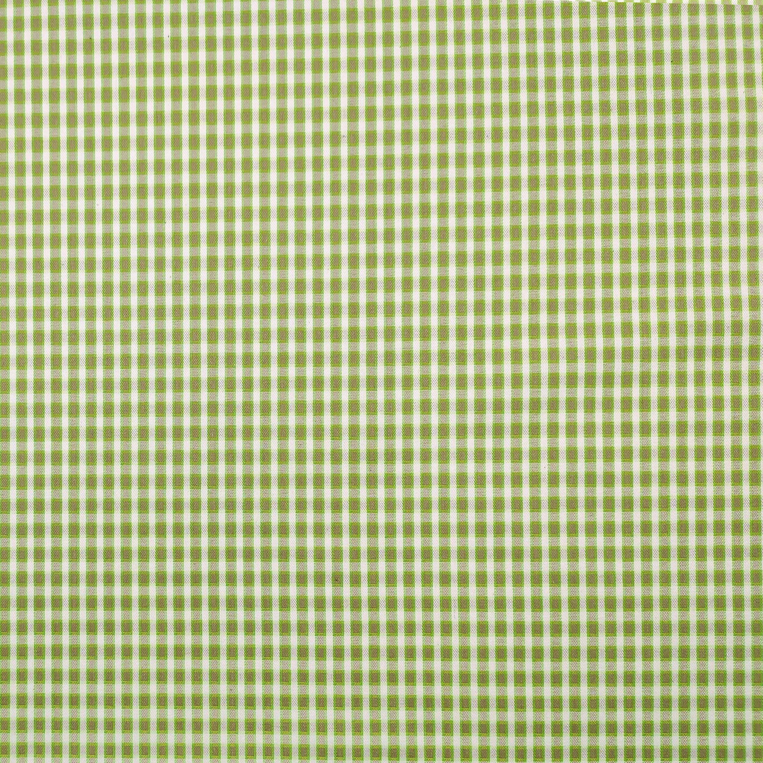 Tessuto Elasticizzato Quadretto Verde Prato