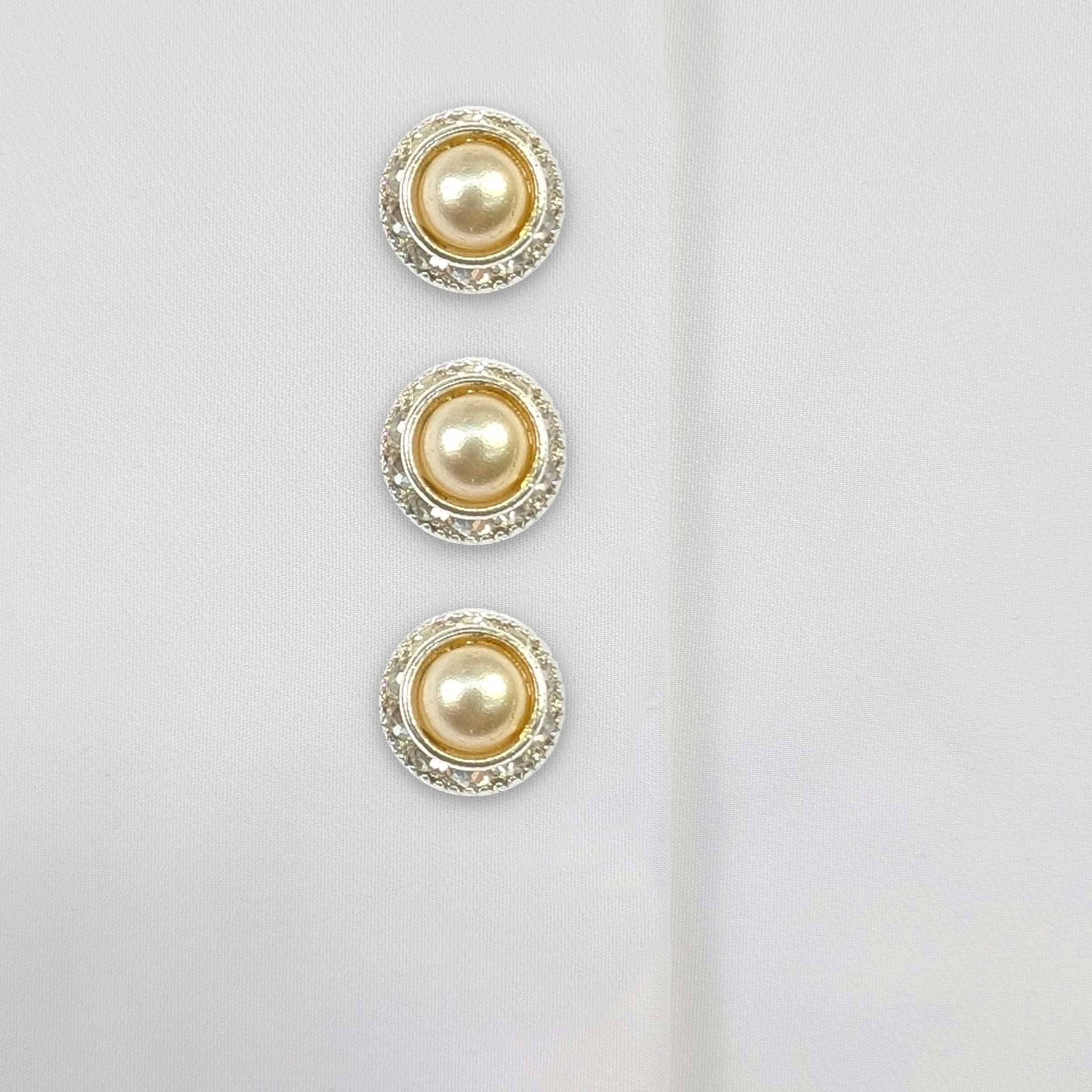 Bottone Gioiello Strass Madre Perla Image