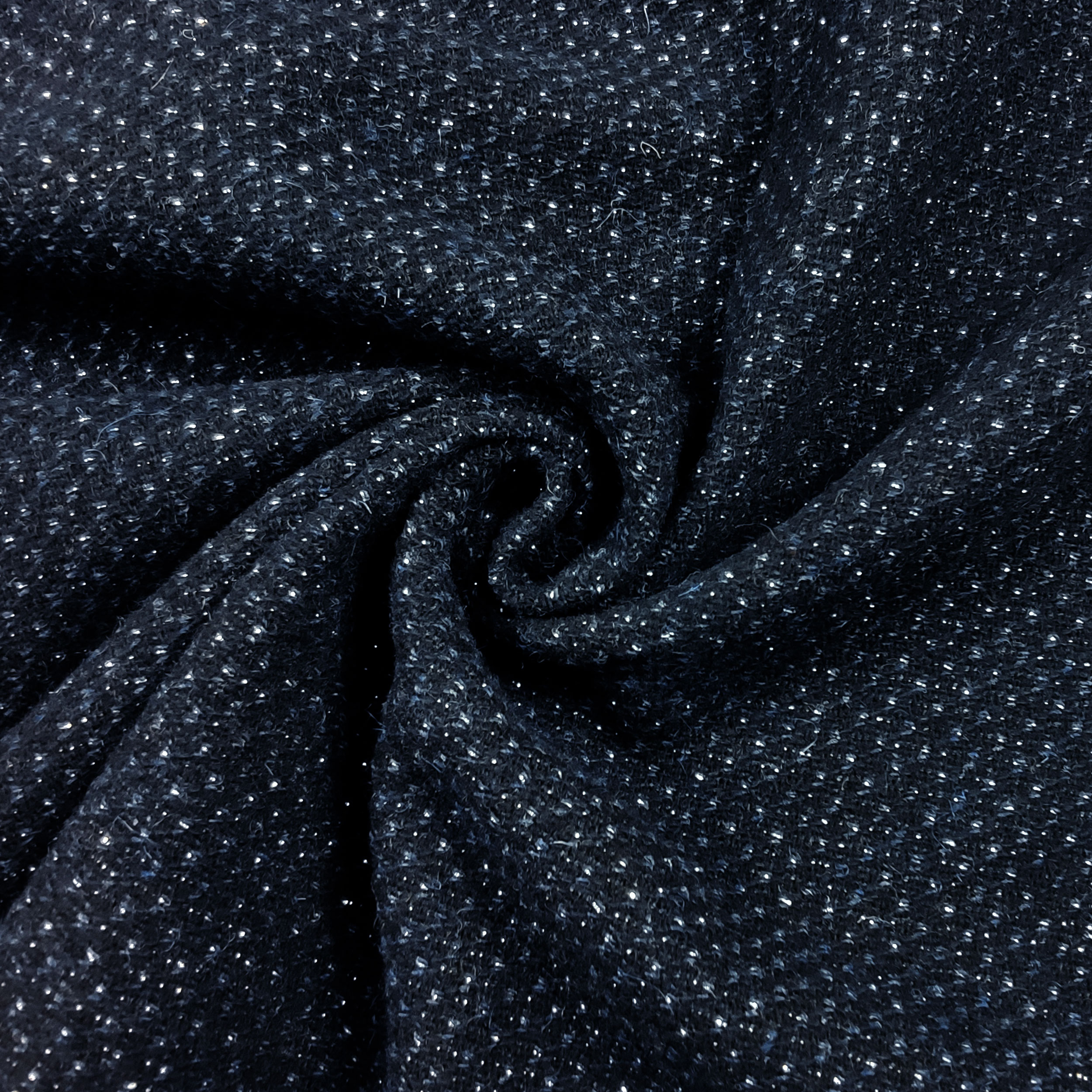 Scampolo Maglia Blu con Fili Lurex 
