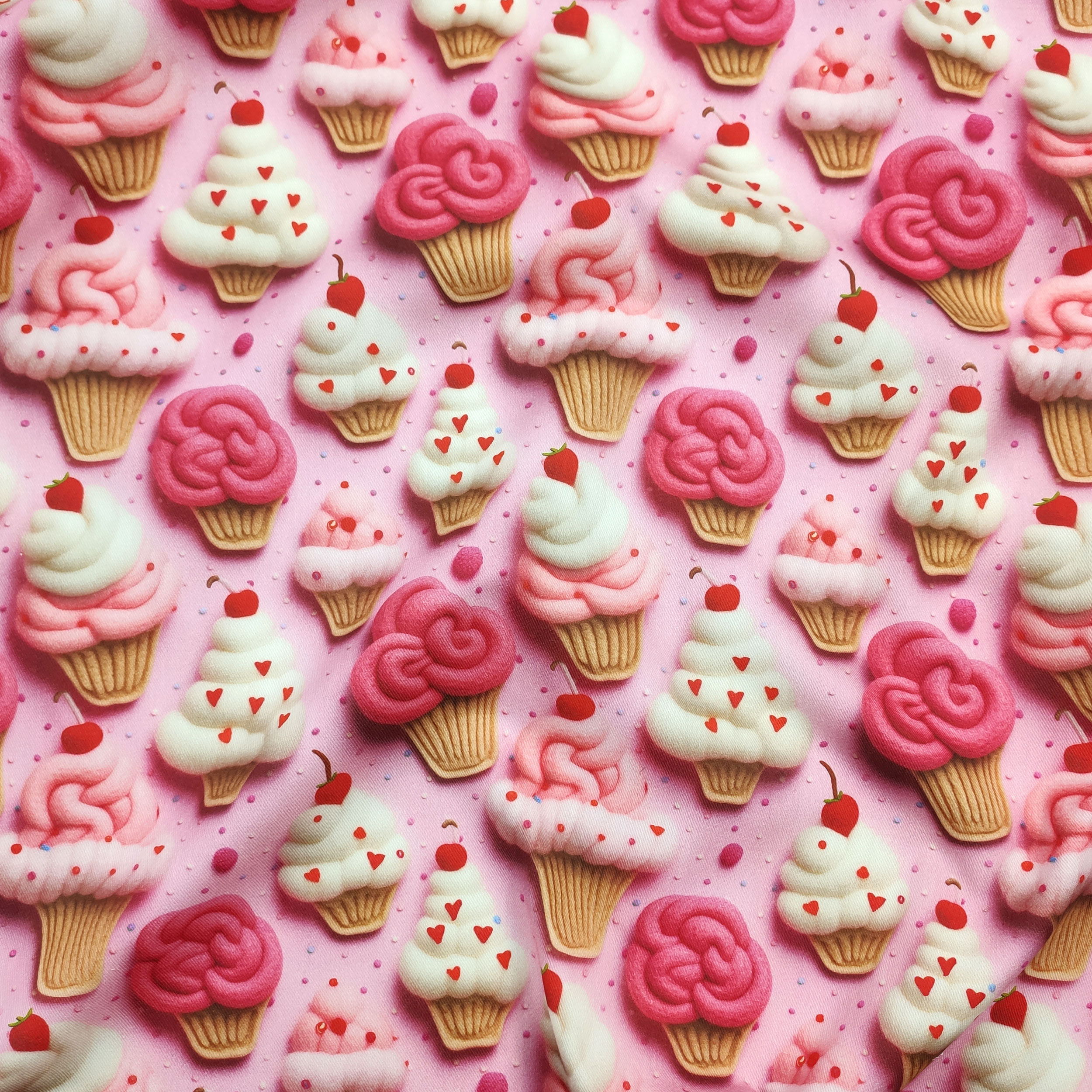 Tessuto Panama di Cotone Muffin e Dolcetti