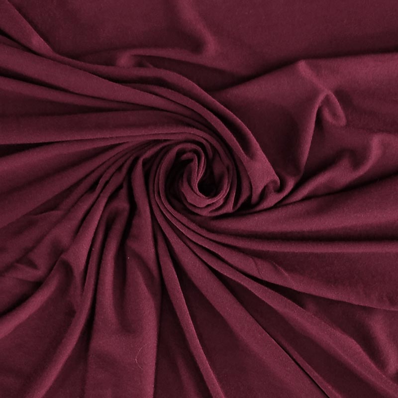 Jersey di Viscosa Tinta Unita Bordeaux 1